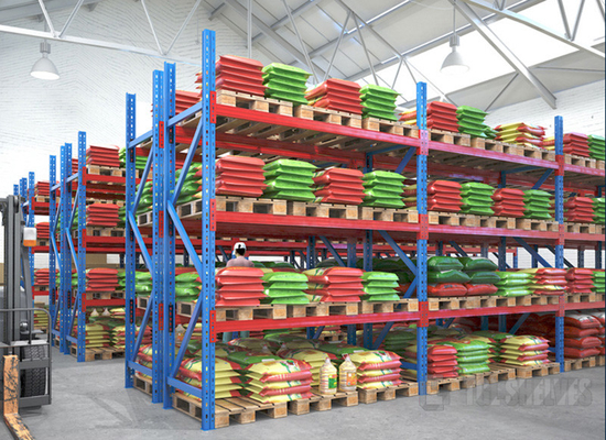 Powder Coated Storage Pallet Rack , Warehouse Metal Storage Racks 150×45×180cm Size