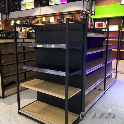 Durability Supermarket Grocery Rack , Gondola Supermarket Shelving Systems MultiLayers